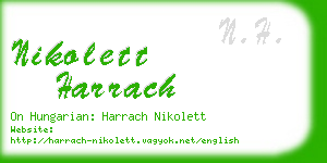 nikolett harrach business card